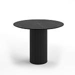 Стол круглый Elan 100, керамика матовая, черная