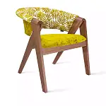 Кресло Lars, дуб натуральный, ткань, желтый