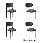 Стул Mason, комплект (4шт), бархат серый 27