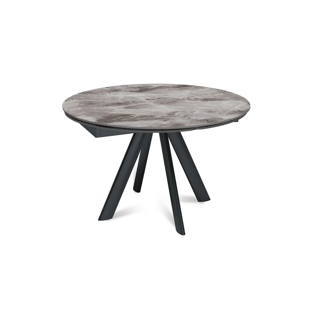 Стол круглый раскладной Orion (120+30+30), керамика глянцевая Italian Light Grey изображение Стол круглый раскладной Orion (120+30+30), керамика глянцевая Italian Light Grey фото