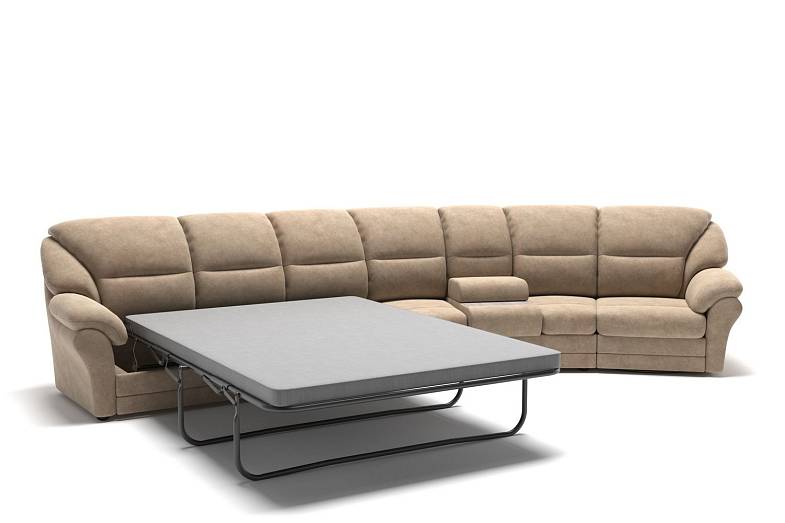 San-Remo диван-кровать с реклайнером, баром с кофейным столиком и радиусными модулями