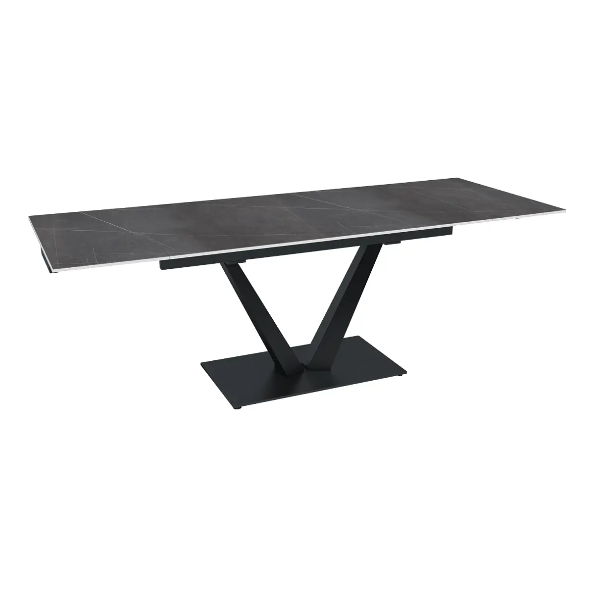 Стол раскладной Malibu (140+40+40), керамика матовая Armani Grey matte изображение Стол раскладной Malibu (140+40+40), керамика матовая Armani Grey matte фото