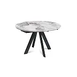 Стол круглый раскладной Orion (120+30+30), керамика глянцевая Pandora