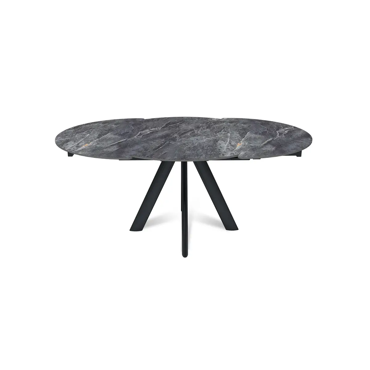 Стол круглый раскладной Orion (120+30+30), керамика глянцевая Bonix Grey изображение Стол круглый раскладной Orion (120+30+30), керамика глянцевая Bonix Grey фото