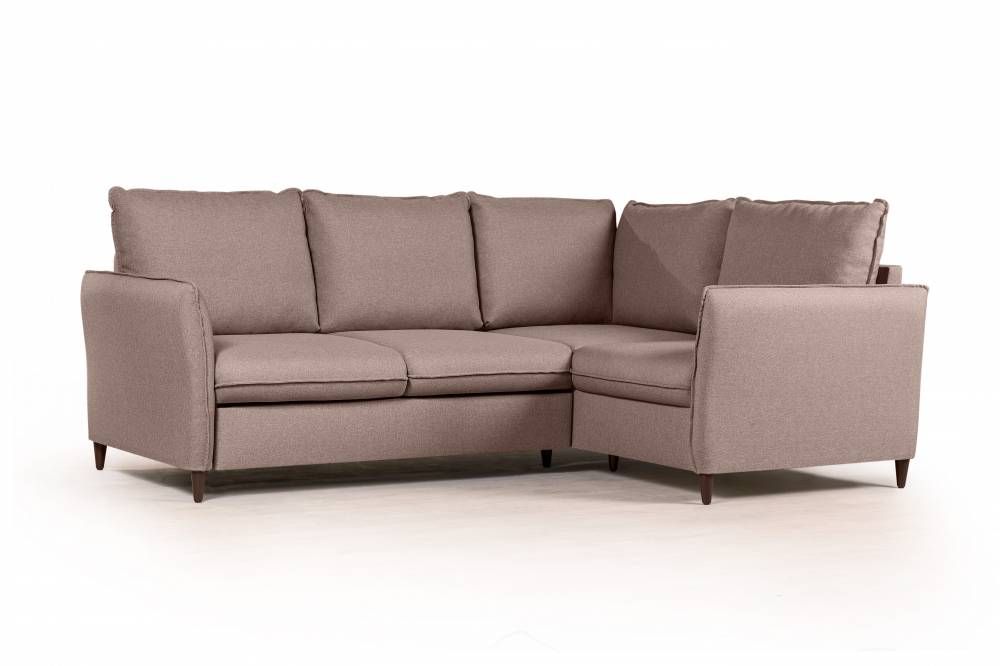 Hans диван-кровать угловой рогожка серый