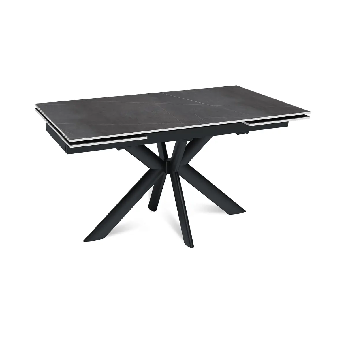 Стол раскладной Strong (140+40+40), керамика матовая Armani Grey изображение Стол раскладной Strong (140+40+40), керамика матовая Armani Grey фото