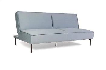 Este диван-кровать трехместный, прямой, без подлокотников, велюр