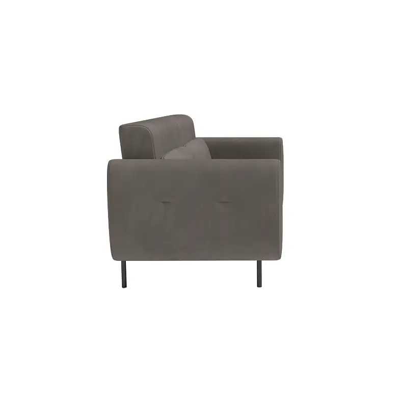 Siena диван-кровать прямой с подлокотниками, бархат серый 27