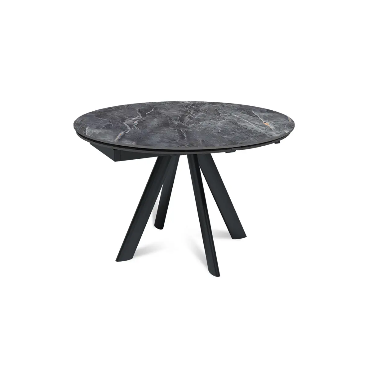 Стол круглый раскладной Orion (120+30+30), керамика глянцевая Bonix Grey изображение Стол круглый раскладной Orion (120+30+30), керамика глянцевая Bonix Grey фото