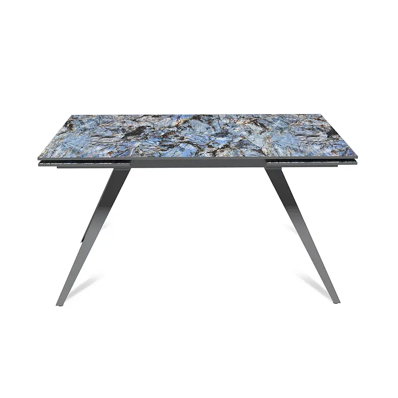 Стол раскладной Asti (140+40+40), керамика глянцевая Lemurian Blue