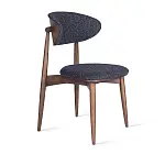 Стул Пабло, дуб лак темный орех, шенилл темный