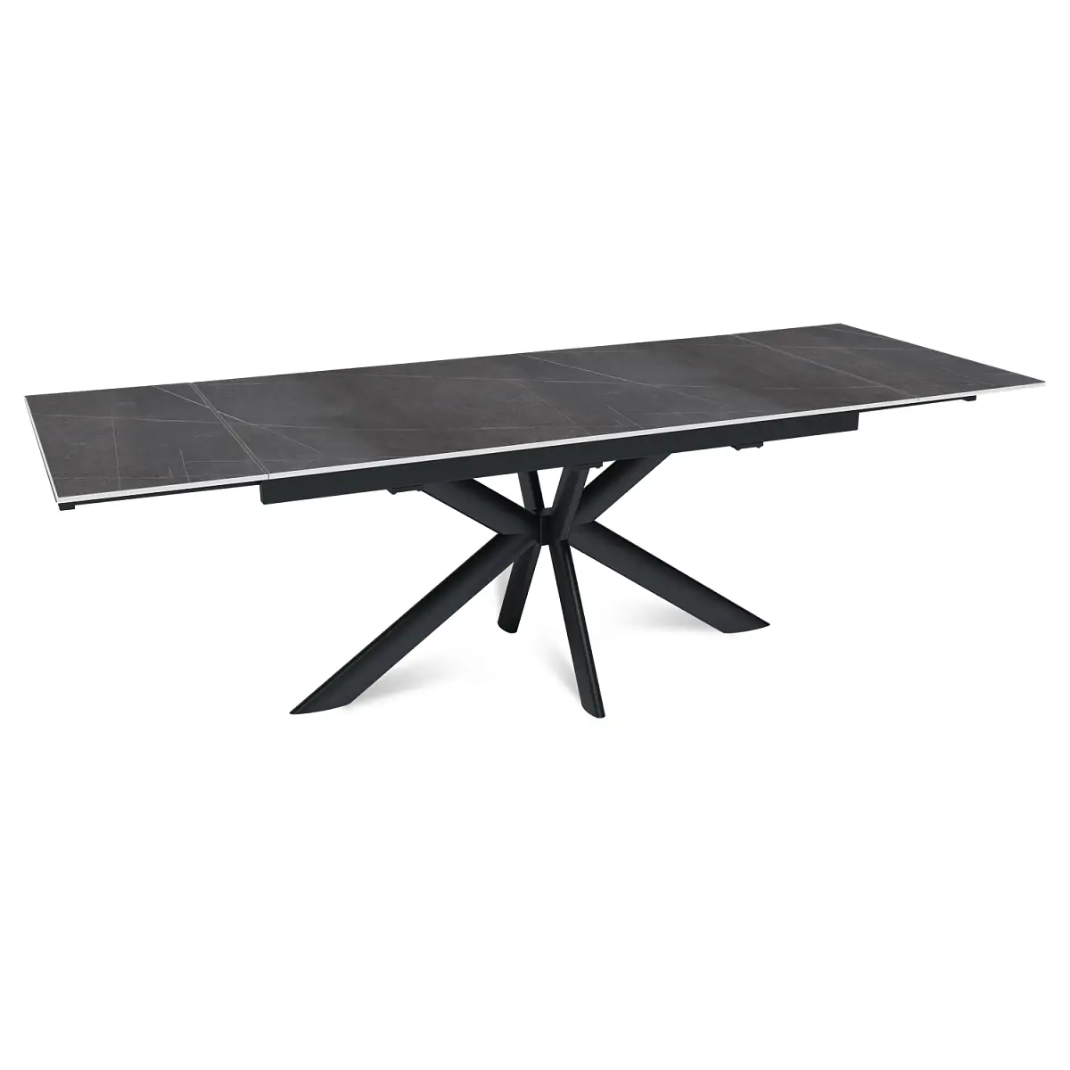 Стол раскладной Strong (160+40+40), керамика матовая Armani Grey изображение Стол раскладной Strong (160+40+40), керамика матовая Armani Grey фото