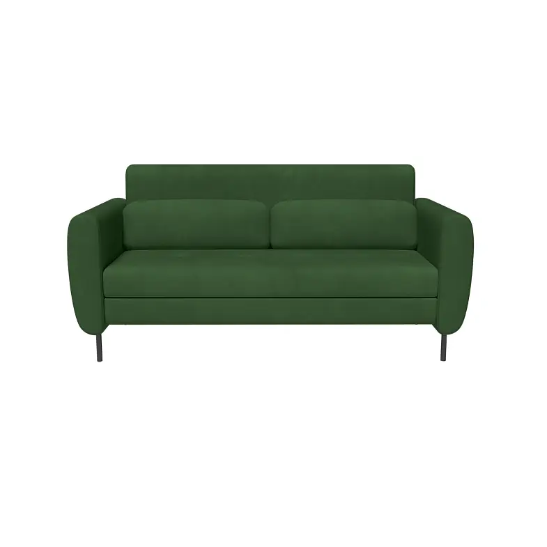 Siena диван-кровать прямой с подлокотниками, бархат зеленый 19