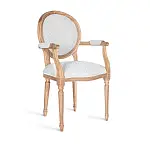 Кресло Вивьен, бук натуральный,  шенилл серый