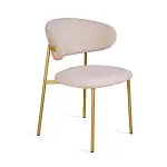 Стул Adele, шенилл Puffy beige / опоры шампань