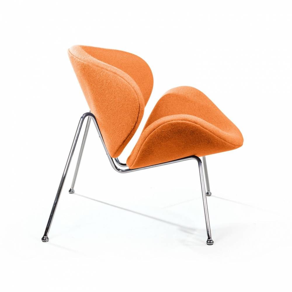 Лаунж кресло Slice, шерсть оранжевый от «Топ концепт»