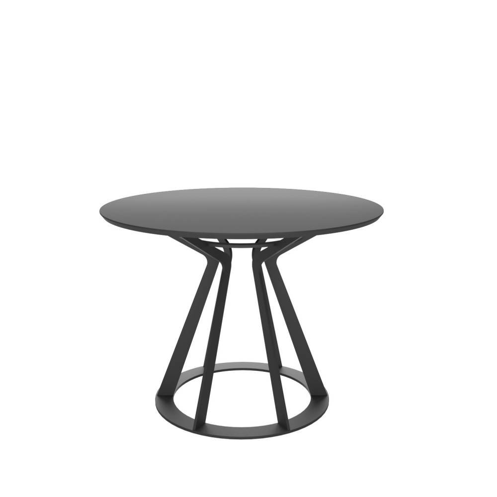 Купить Стол круглый Mercury (100 см) fenix черный + 4 стула UNO в интернет-магазине