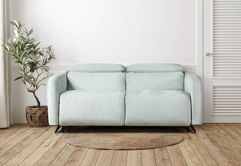 Rimini диван-кровать прямой замша мятный