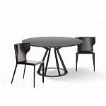 Стол круглый Mercury (120 см) fenix черный + 4 стула Austin