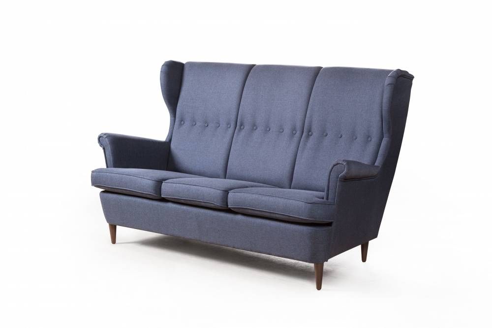 Redford диван прямой рогожка синий