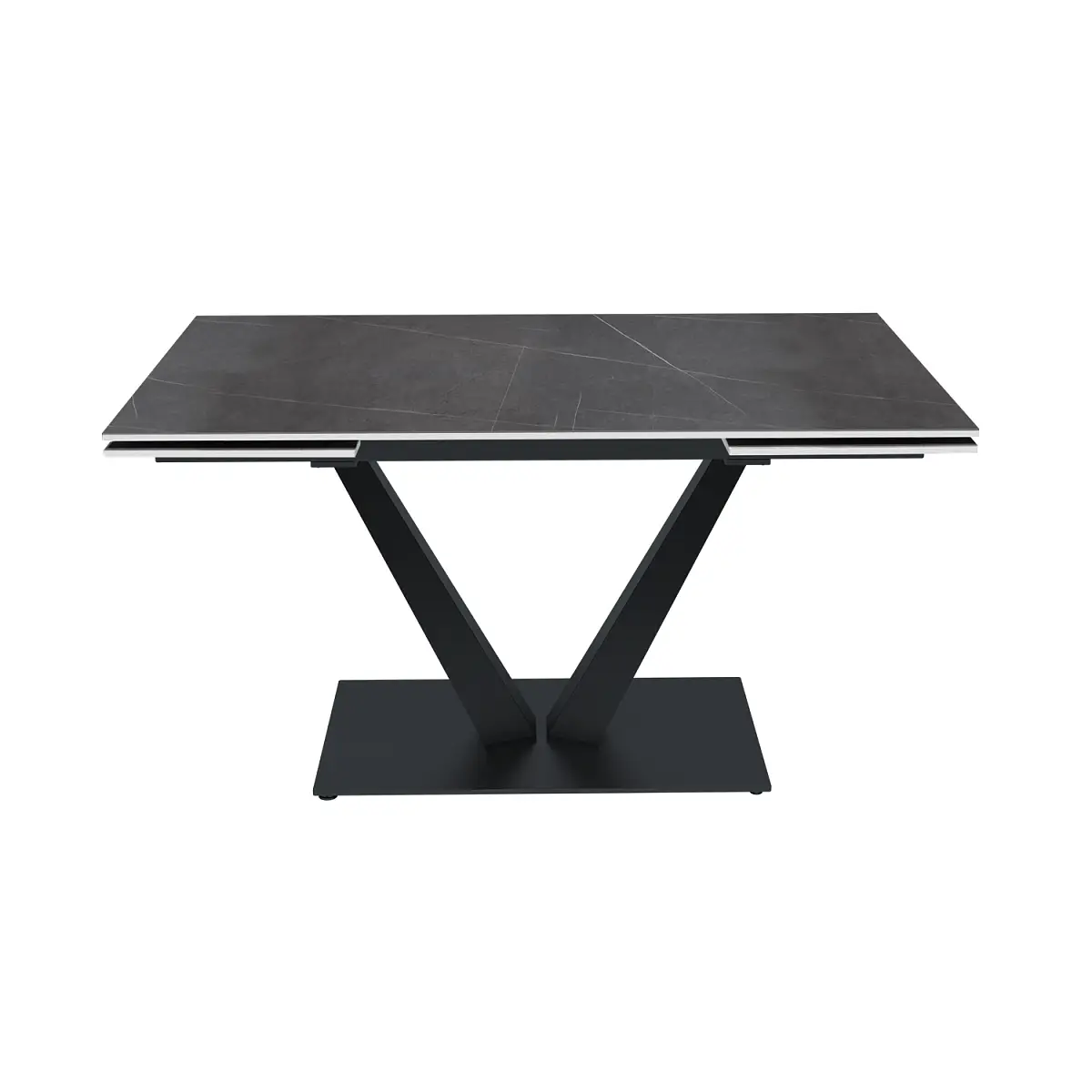 Стол раскладной Malibu (140+40+40), керамика матовая Armani Grey matte изображение Стол раскладной Malibu (140+40+40), керамика матовая Armani Grey matte фото