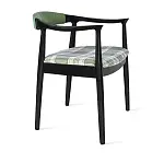 Стул Фьорд, каучуковое дерево лак венге, рогожка зеленый