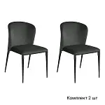 Стул Albert (Альберт), комплект (2шт), бархат антрацит 14