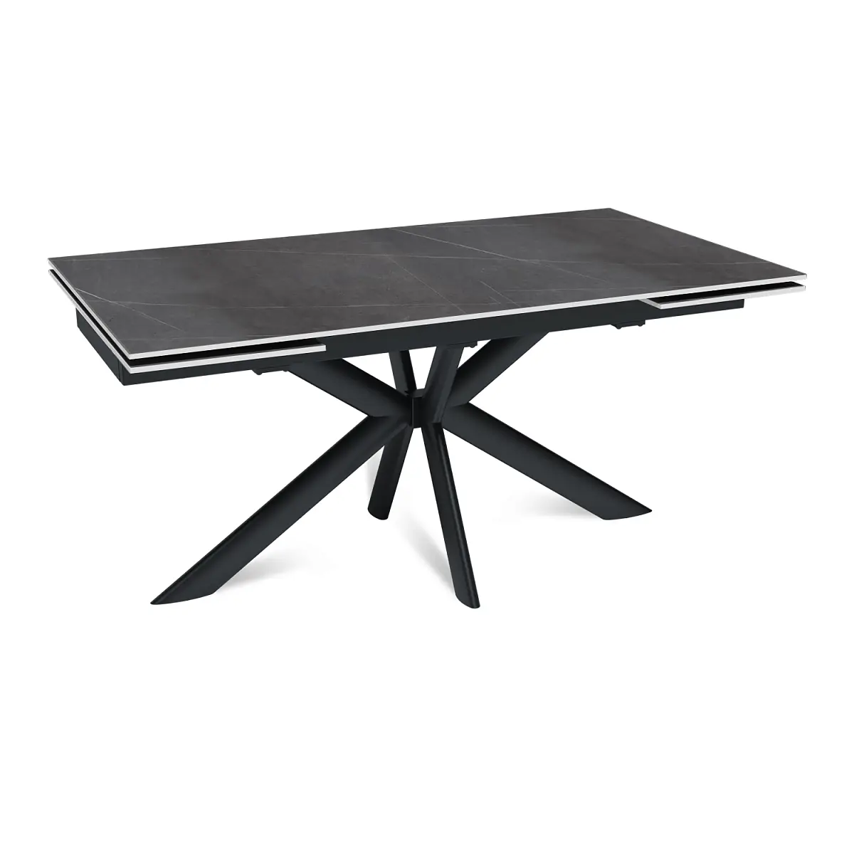 Стол раскладной Strong (160+40+40), керамика матовая Armani Grey изображение Стол раскладной Strong (160+40+40), керамика матовая Armani Grey фото