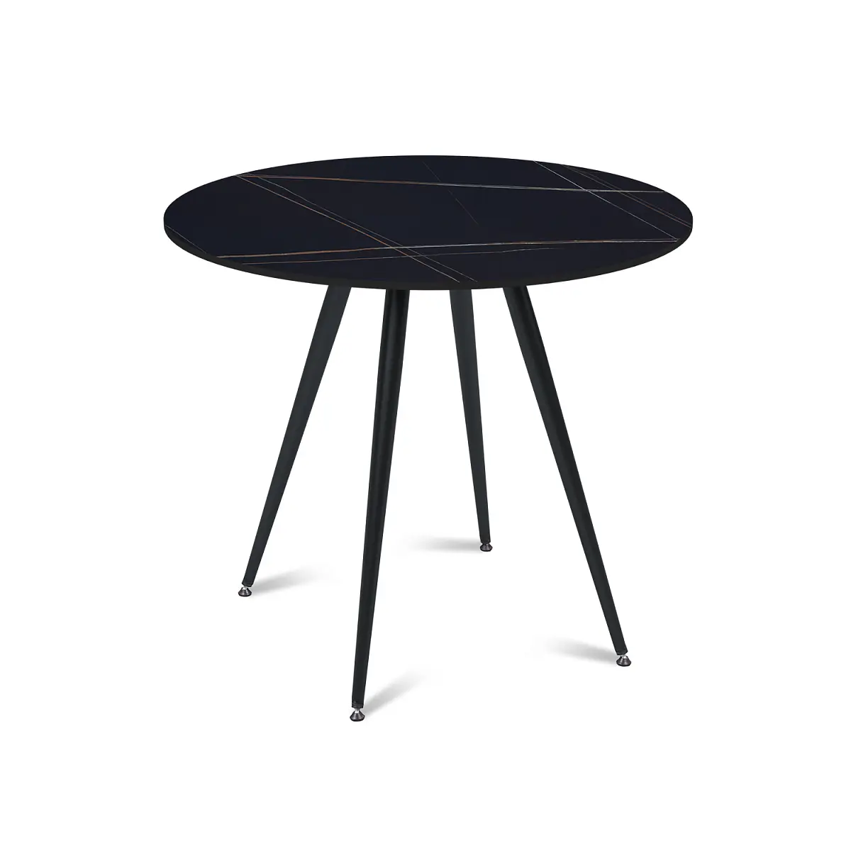 Стол круглый Nick 80, керамика матовая Black Gold изображение Стол круглый Nick 80, керамика матовая Black Gold фото