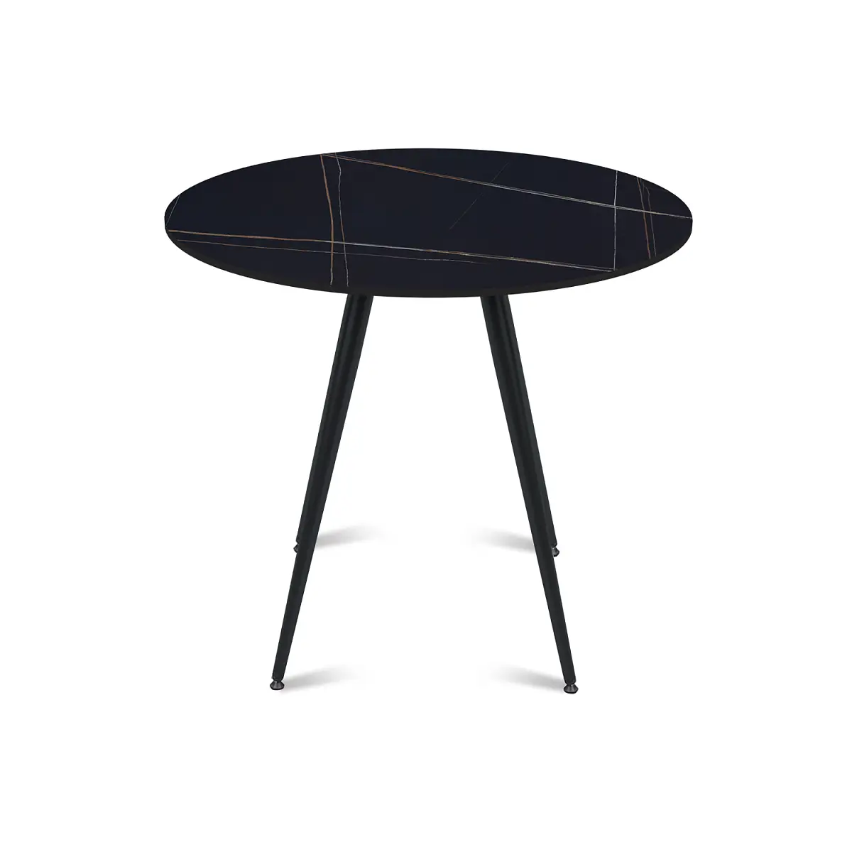 Стол круглый Nick 90, керамика матовая Black Gold изображение Стол круглый Nick 90, керамика матовая Black Gold фото