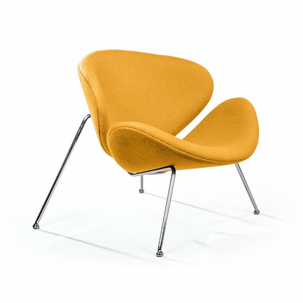 Лаунж кресло Slice, шерсть жёлтый от Top concept