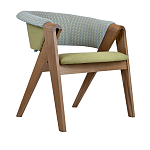 Кресло Lars, ясень натуральный, ткань, зеленый