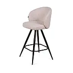 Стул барный Вито поворотный 360 градусов, букле серый