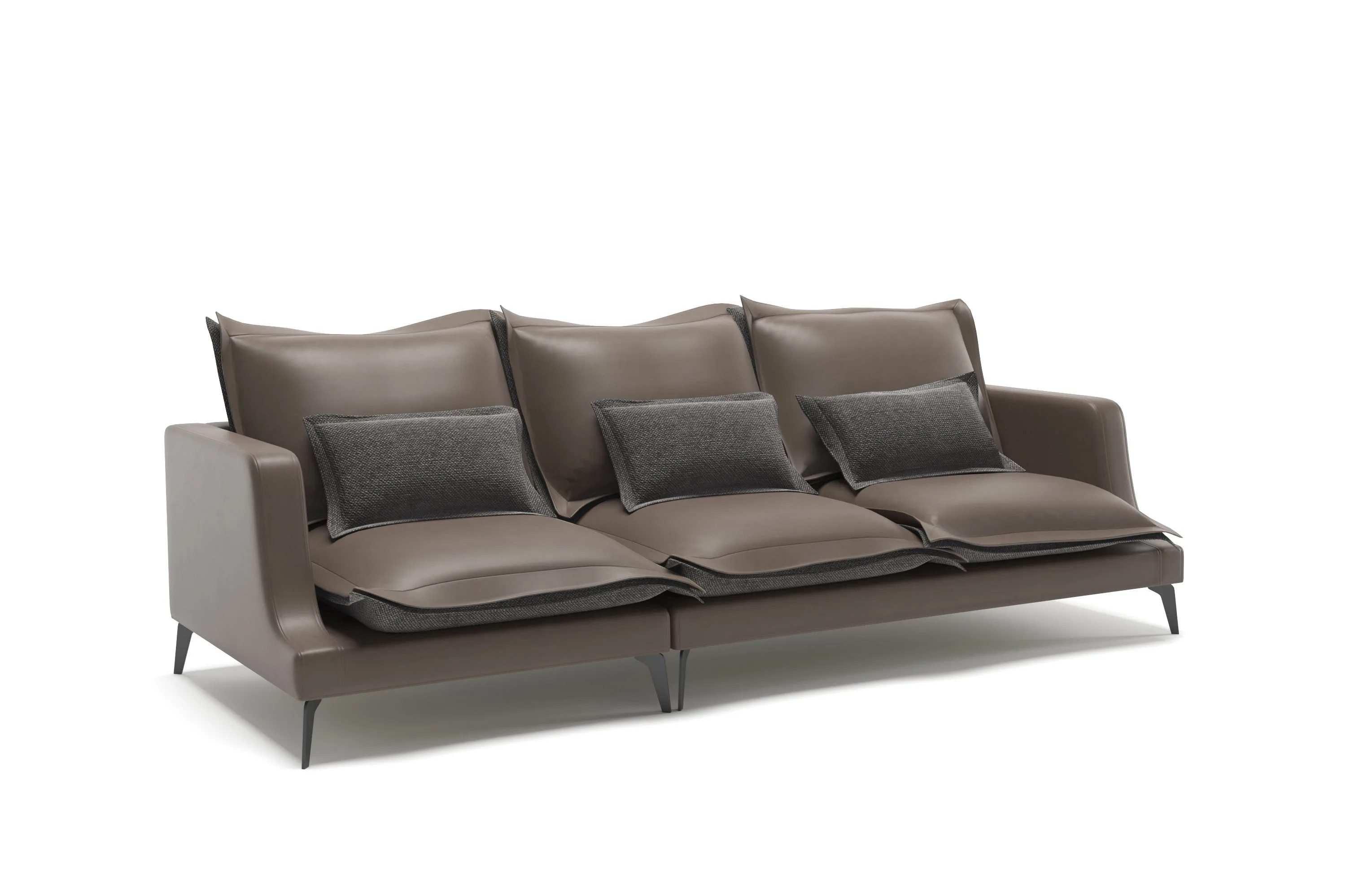 Rey диван прямой трехместный замша серый — купить в Москве от «Top concept»
