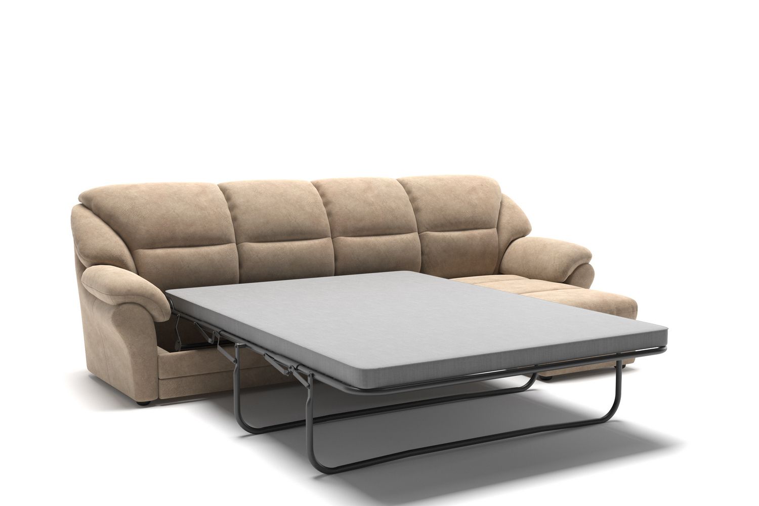 San-Remo диван-кровать с шезлонгом велюр бежевый