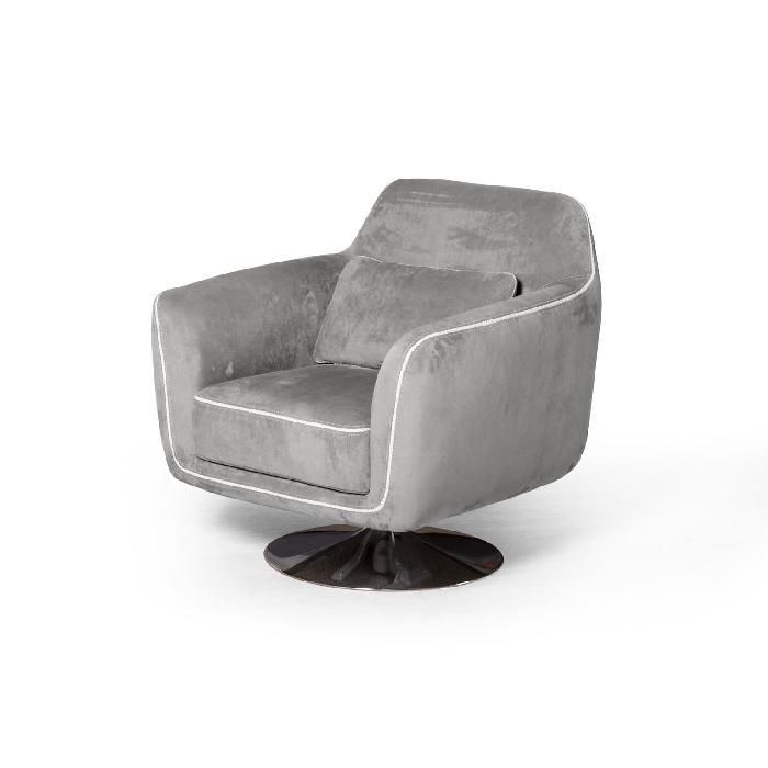 Кресло Marco, искусственная замша Breeze silver от «Топ концепт»