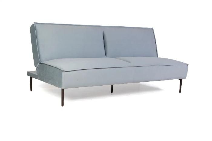 Este диван-кровать трехместный, прямой, без подлокотников, велюр