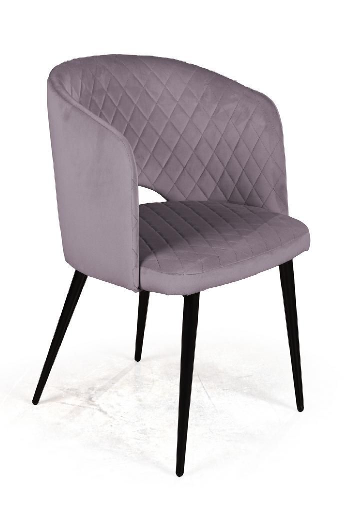 Кресло William ромб, бархат светло-серый 26/ черный конус от производителя «Top concept»