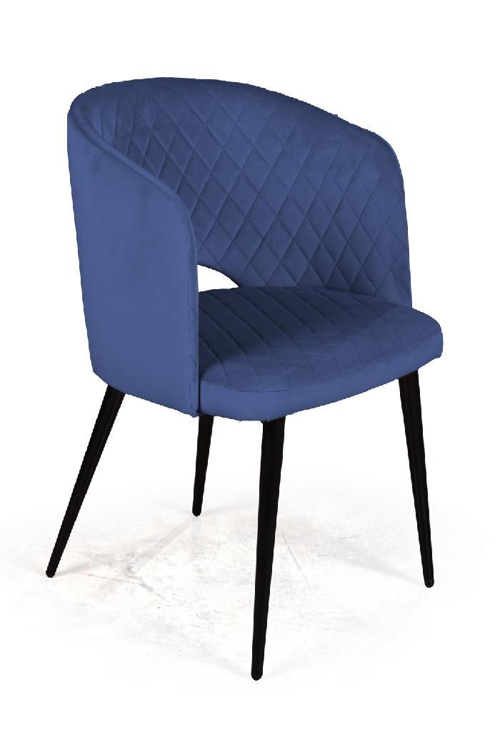 Кресло William ромб, бархат синий 29/ черный конус от производителя «Top concept»