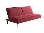 Este диван-кровать трехместный, прямой, без подлокотников, бархат бордовый 16